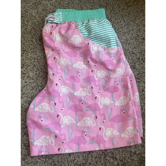 MATILDA JANE Enchanted Garden Flamingo Fan Club Swim Trunks size 16 - Picture 2 of 6